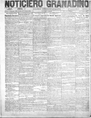 'Noticiero Granadino' - Año XX Número 6373  - 1923 Marzo 08