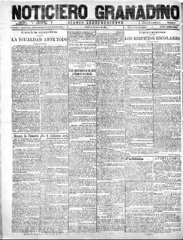'Noticiero Granadino' - Año XX Número 6375  - 1923 Marzo 10