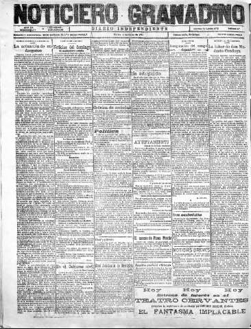 'Noticiero Granadino' - Año XX Número 6377  - 1923 Marzo 13