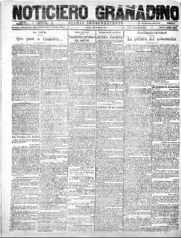 'Noticiero Granadino' - Año XX Número 6380  - 1923 Marzo 16