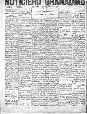 'Noticiero Granadino' - Año XX Número 6381  - 1923 Marzo 17