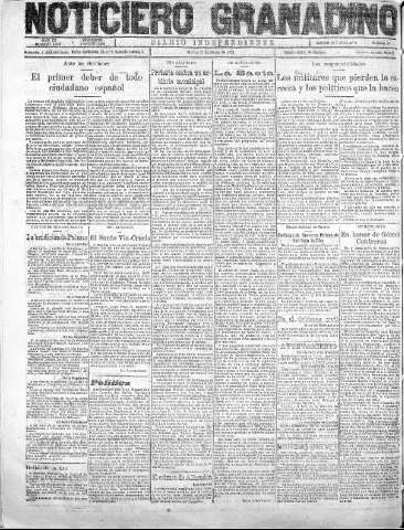 'Noticiero Granadino' - Año XX Número 6389  - 1923 Marzo 27