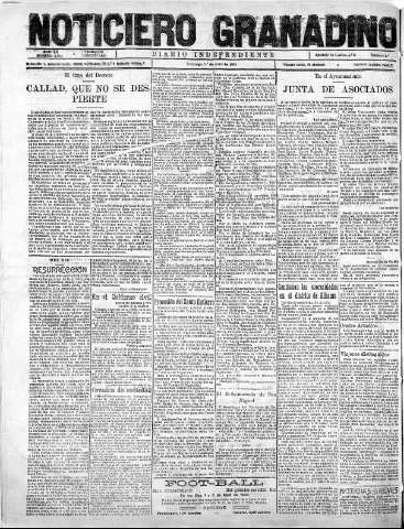 'Noticiero Granadino' - Año XX Número 6393  - 1923 Abril 01