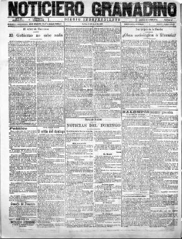 'Noticiero Granadino' - Año XX Número 6400  - 1923 Abril 10