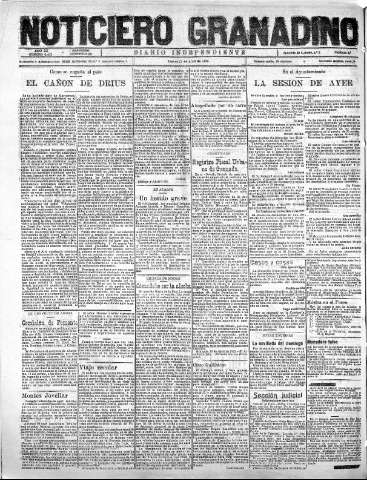 'Noticiero Granadino' - Año XX Número 6402  - 1923 Abril 12