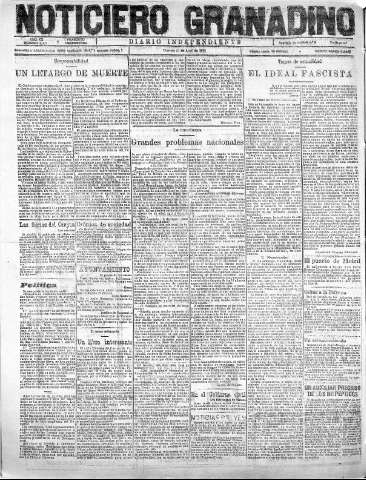'Noticiero Granadino' - Año XX Número 6403  - 1923 Abril 13