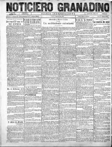 'Noticiero Granadino' - Año XX Número 6408  - 1923 Abril 19