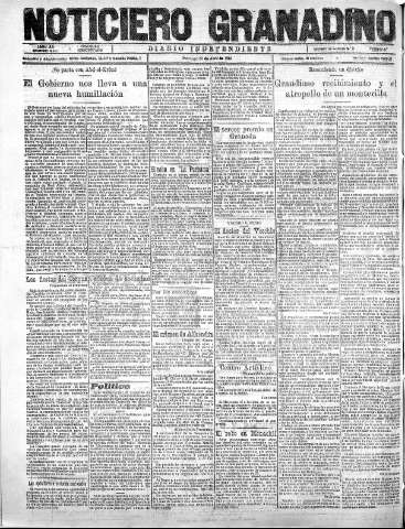 'Noticiero Granadino' - Año XX Número 6411  - 1923 Abril 22