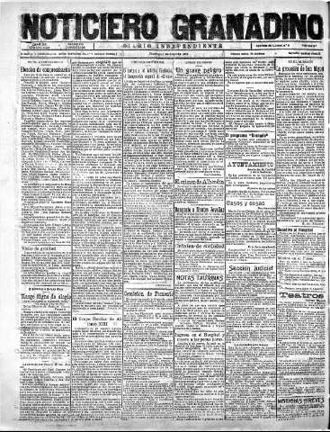 'Noticiero Granadino' - Año XX Número 6422  - 1923 Mayo 06