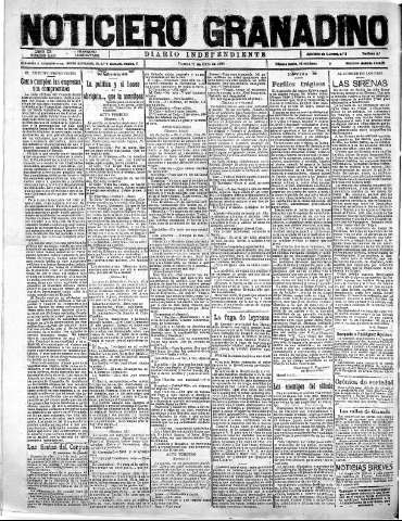 'Noticiero Granadino' - Año XX Número 6426  - 1923 Mayo 11