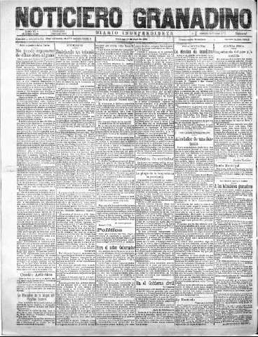 'Noticiero Granadino' - Año XX Número 6428  - 1923 Mayo 13
