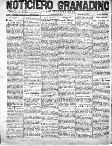 'Noticiero Granadino' - Año XX Número 6432  - 1923 Mayo 18