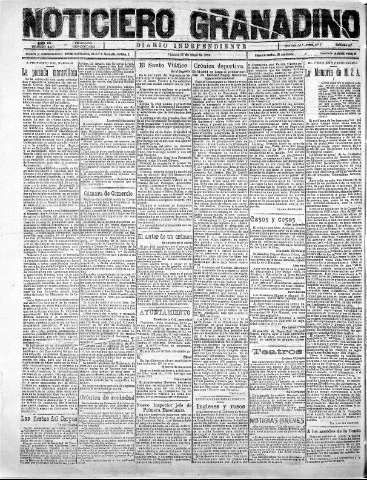 'Noticiero Granadino' - Año XX Número 6438  - 1923 Mayo 25