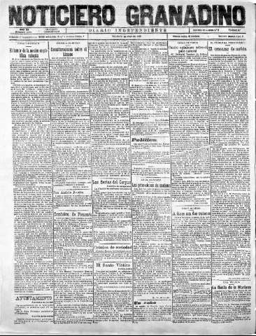 'Noticiero Granadino' - Año XX Número 6439  - 1923 Mayo 26