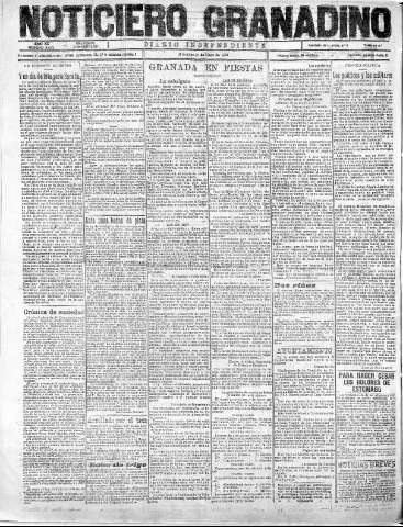 'Noticiero Granadino' - Año XX Número 6442  - 1923 Mayo 30