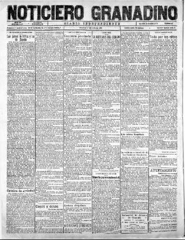 'Noticiero Granadino' - Año XX Número 6457  - 1923 Junio 17