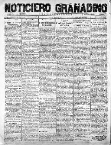 'Noticiero Granadino' - Año XX Número 6464  - 1923 Junio 26
