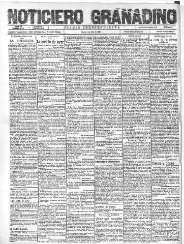 'Noticiero Granadino' - Año XX Número 6472  - 1923 Julio 05