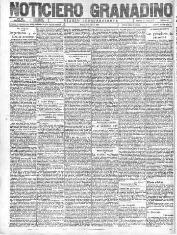 'Noticiero Granadino' - Año XX Número 6474  - 1923 Julio 07