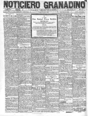 'Noticiero Granadino' - Año XX Número 6475  - 1923 Julio 08