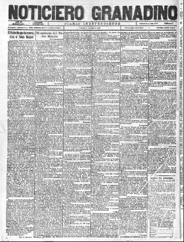 'Noticiero Granadino' - Año XX Número 6479  - 1923 Julio 13