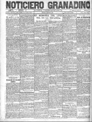 'Noticiero Granadino' - Año XX Número 6483  - 1923 Julio 18