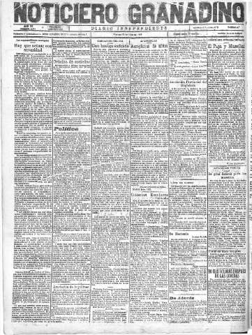 'Noticiero Granadino' - Año XX Número 6491  - 1923 Julio 27