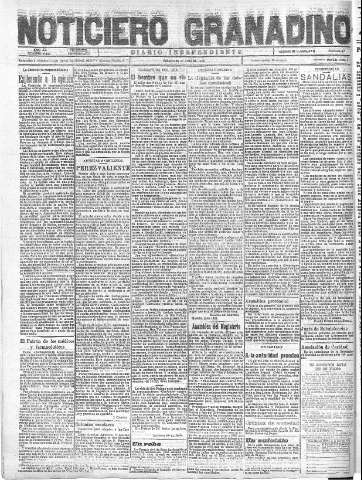 'Noticiero Granadino' - Año XX Número 6492  - 1923 Julio 28