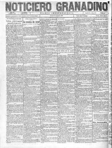 'Noticiero Granadino' - Año XX Número 6495  - 1923 Agosto 02