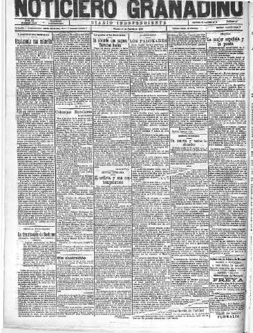 'Noticiero Granadino' - Año XX Número 6509  - 1923 Agosto 18