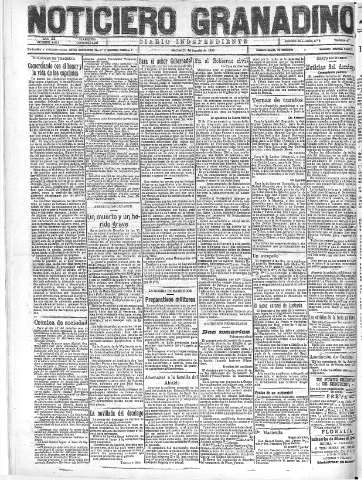 'Noticiero Granadino' - Año XX Número 6511  - 1923 Agosto 21