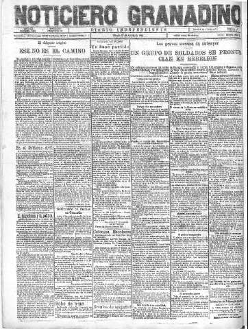 'Noticiero Granadino' - Año XX Número 6515  - 1923 Agosto 25
