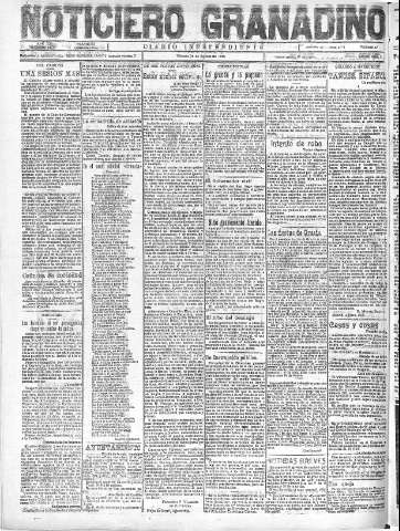 'Noticiero Granadino' - Año XX Número 6520  - 1923 Agosto 31