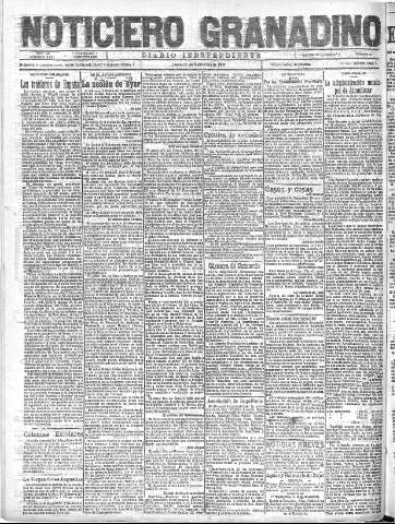 'Noticiero Granadino' - Año XX Número 6531  - 1923 Septiembre 13