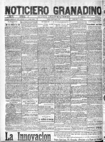 'Noticiero Granadino' - Año XX Número 6540  - 1923 Octubre 05
