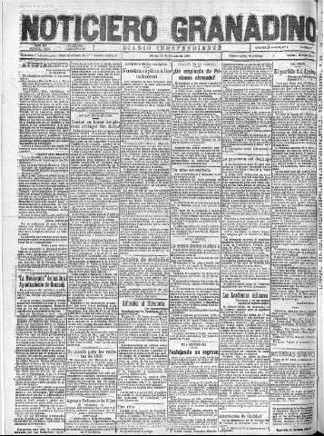 'Noticiero Granadino' - Año XX Número 6555  - 1923 Octubre 23