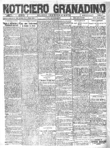 'Noticiero Granadino' - Año XX Número 6613  - 1923 Diciembre 30