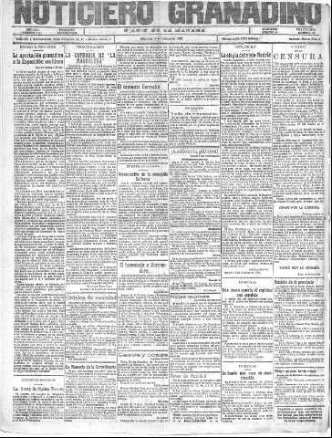 'Noticiero Granadino' - Año XXII Número 7169  - 1925 Octubre 20