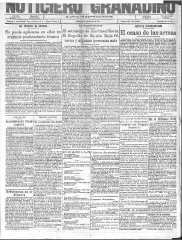 'Noticiero Granadino' - Año XXII Número 7181  - 1925 Noviembre 03