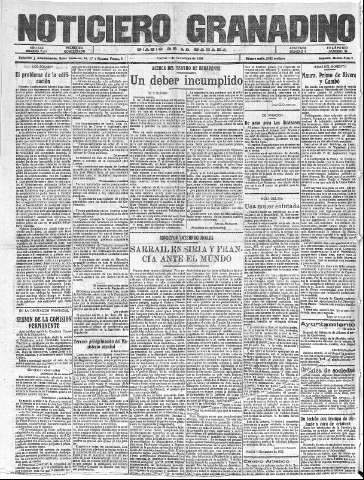 'Noticiero Granadino' - Año XXII Número 7199  - 1925 Noviembre 24