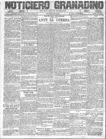 'Noticiero Granadino' - Año XXII Número 7202  - 1925 Noviembre 27