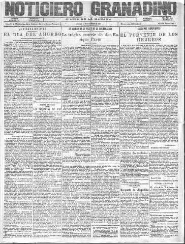 'Noticiero Granadino' - Año XXII Número 7204  - 1925 Noviembre 28
