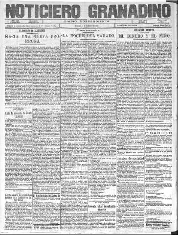 'Noticiero Granadino' - Año XXII Número 7216  - 1925 Diciembre 12