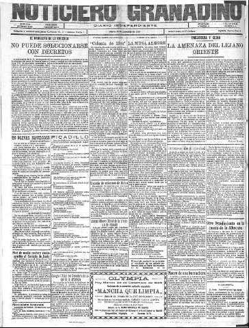 'Noticiero Granadino' - Año XXII Número 7229  - 1925 Diciembre 29