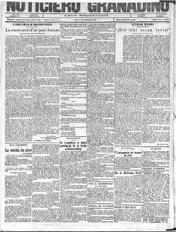'Noticiero Granadino' - Año XXII Número 7231  - 1925 Diciembre 31
