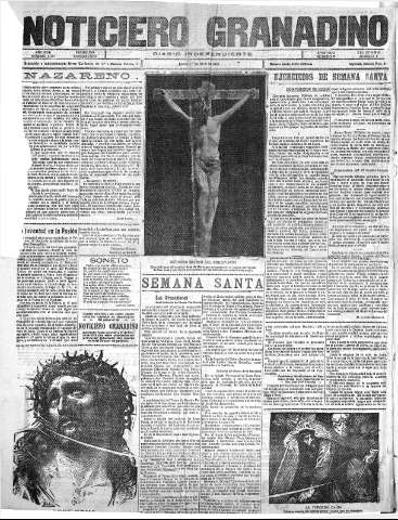 'Noticiero Granadino' - Año XXIII Número 7309  - 1926 Abril 01