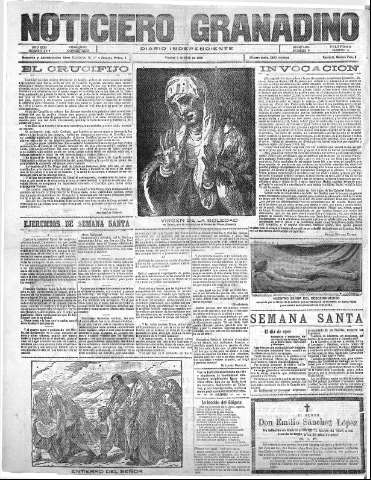 'Noticiero Granadino' - Año XXIII Número 7310  - 1926 Abril 02