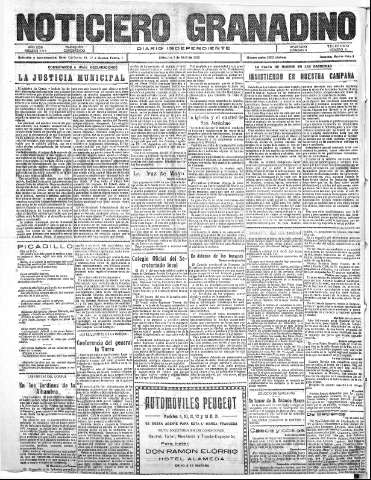 'Noticiero Granadino' - Año XXIII Número 7313  - 1926 Abril 07