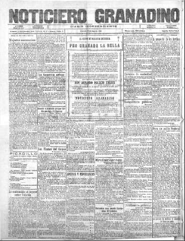'Noticiero Granadino' - Año XXIII Número 7348  - 1926 Mayo 19