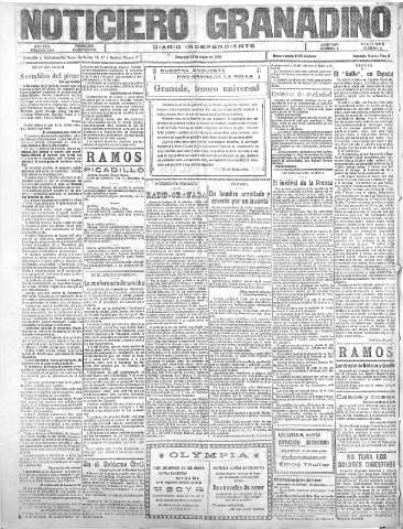 'Noticiero Granadino' - Año XXIII Número 7352  - 1926 Mayo 23